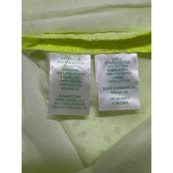 Lilly Pulitzer Top Womens XS Lina Sleeveless Eyelet‎ Prickly Pear Yellow Preppy - Picture 8 of 11